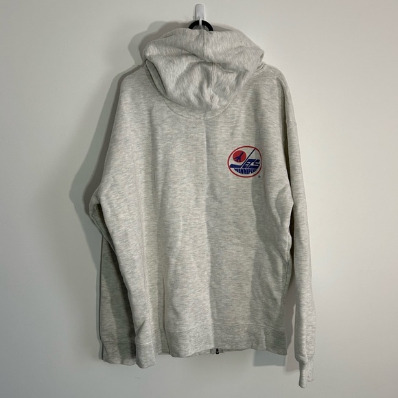Vintage NHL Winnipeg Jets Logo Zip Up Hoodie Mens Size L - Picture 2 of 4